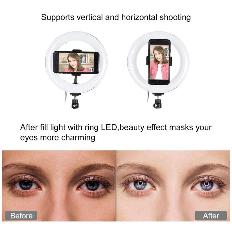 PULUZ 7.9 inch 20cm USB RGB Light+ 1.1m Tripod Mount Dimmable LED Dual Color Temperature LED Curv...