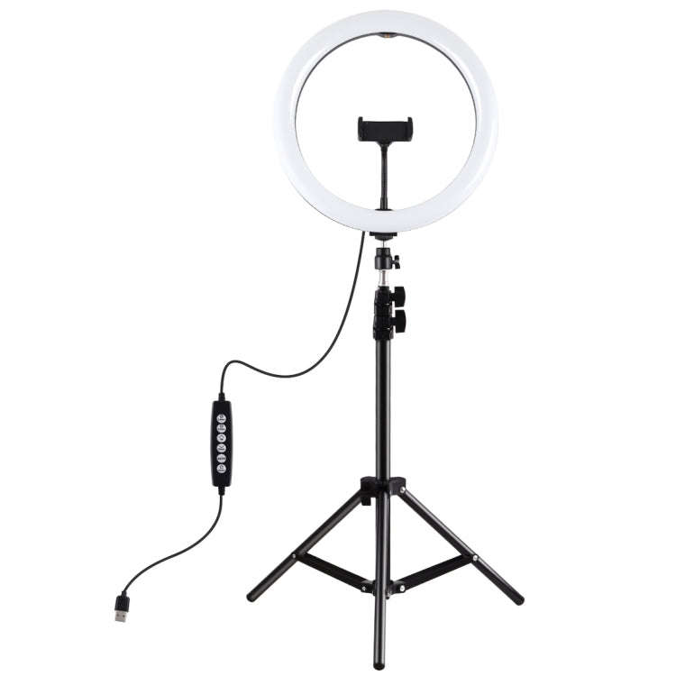 PULUZ 11.8 inch 30cm Light + 1.1m Tripod Mount Curved Surface RGBW Dimmable LED Ring Vlogging Pho...