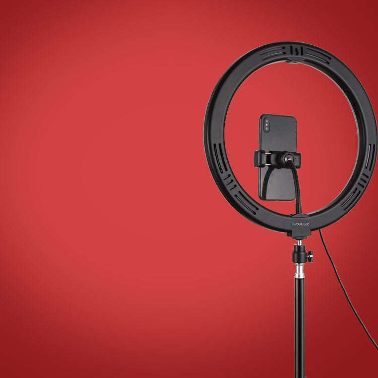 PULUZ 11.8 inch 30cm Light + 1.1m Tripod Mount Curved Surface RGBW Dimmable LED Ring Vlogging Pho...