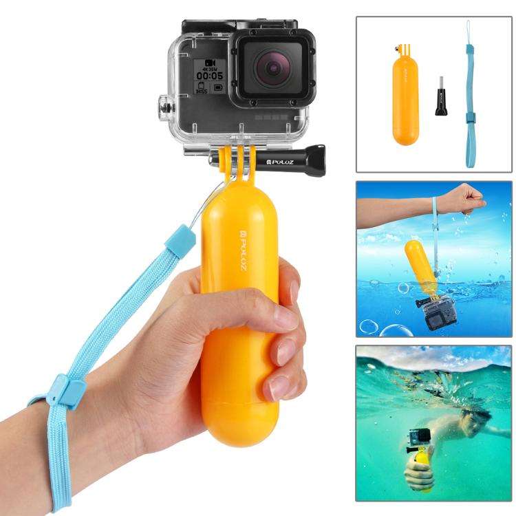 PULUZ 20 in 1 Accessories Combo Kits with Orange EVA Case (Chest Strap + Head Strap + Suction Cup...