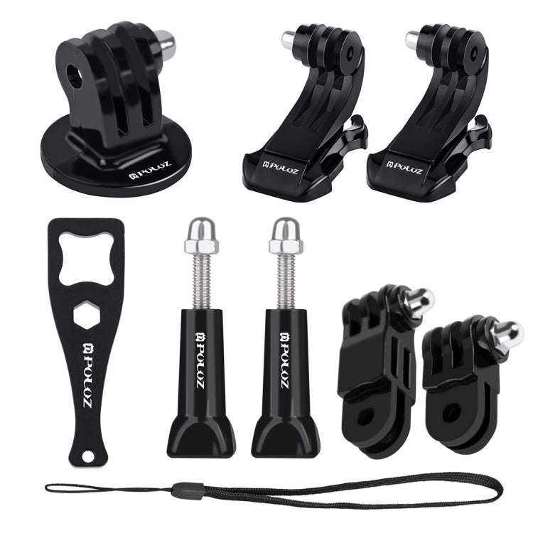 PULUZ 20 in 1 Accessories Combo Kits with Orange EVA Case (Chest Strap + Head Strap + Suction Cup...
