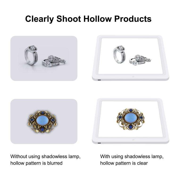 PULUZ 25cm Folding Portable High CRI Ring LED Photo Lighting Studio Tent Box + Shadowless Light L...