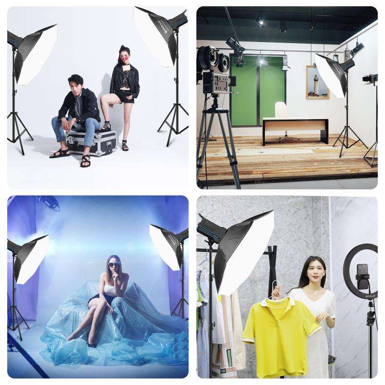 PULUZ 120W Photo Studio Strobe Flash Light Kit with Softbox Reflector & Tripod(EU Plug)