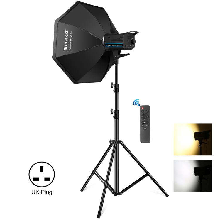 PULUZ 120W Photo Studio Strobe Flash Light Kit with Softbox Reflector & Tripod(UK Plug)