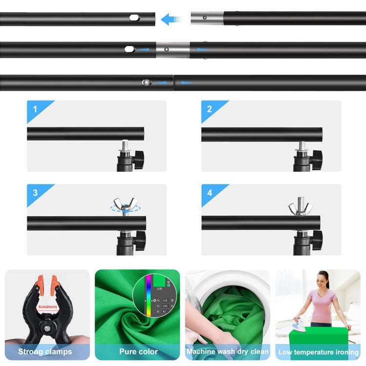 PULUZ LED Light Studio Softbox Photography Kit with Background & Reflective & Tripod Mount & Sand...