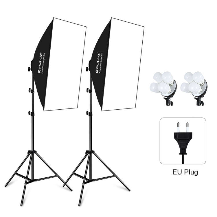 PULUZ Softbox Lighting Kit 2 PCS 50x70cm Professional Photo Studio Photography Light Equipment wi...