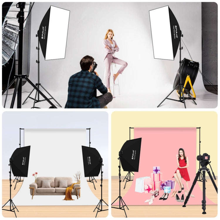 PULUZ Softbox Lighting Kit 2 PCS 50x70cm Professional Photo Studio Photography Light Equipment wi...