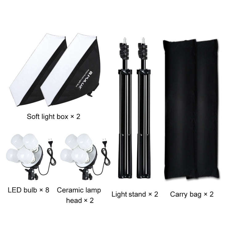 PULUZ Softbox Lighting Kit 2 PCS 50x70cm Professional Photo Studio Photography Light Equipment wi...