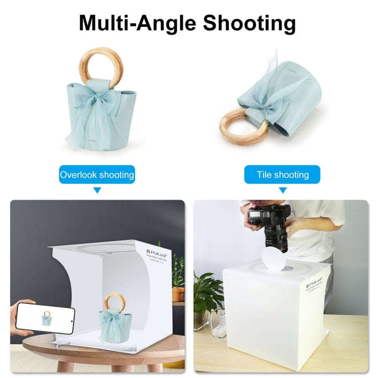 PULUZ 30cm Folding Ring Light Board Photo Lighting Studio Shooting Tent Box Kit Box with Shadowle...