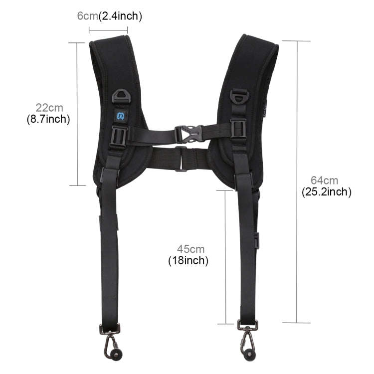PULUZ 3 in 1 Multi-functional Bundle Waistband Strap + Double Shoulders Strap + Capture Camera Cl...