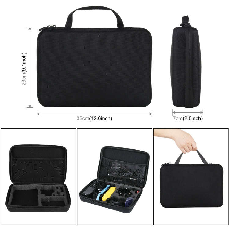 PULUZ 50 in 1 Accessories Total Ultimate Combo Kits with EVA Case (Chest Strap + Suction Cup Moun...