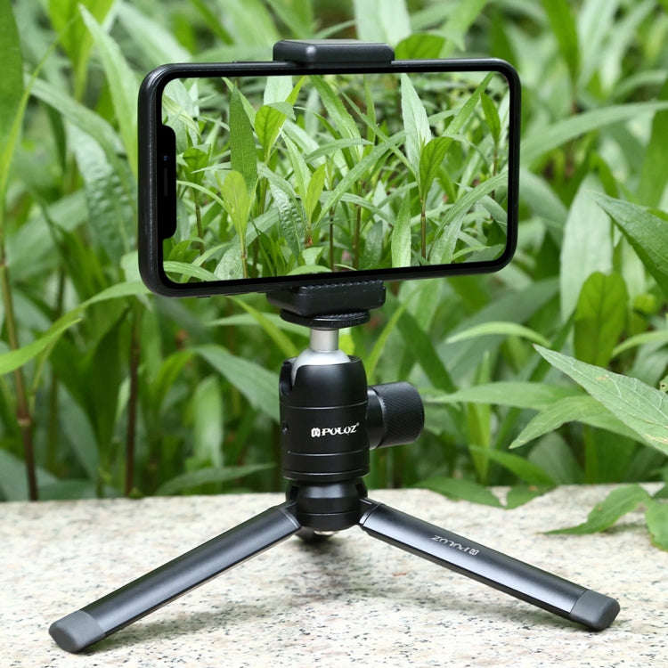 PULUZ Mini Pocket Metal Desktop Tripod Mount + Mini  Metal Ball Head with 1/4 inch Screw for DSLR...