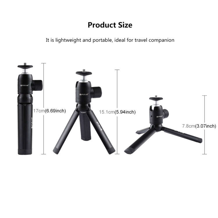 PULUZ Mini Pocket Metal Desktop Tripod Mount + Mini  Metal Ball Head with 1/4 inch Screw for DSLR...