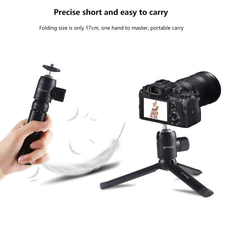 PULUZ Mini Pocket Metal Desktop Tripod Mount + Mini  Metal Ball Head with 1/4 inch Screw for DSLR...