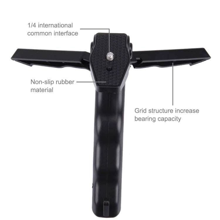 PULUZ Smartphone Fixing Clamp 1/4 inch Holder Mount Bracket + Grip Folding Tripod Mount Kits for ...