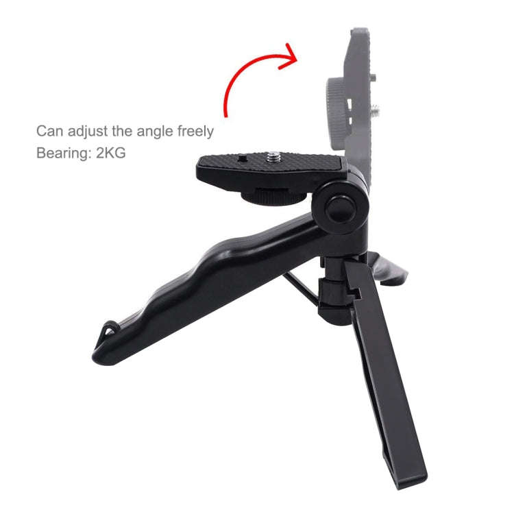 PULUZ Smartphone Fixing Clamp 1/4 inch Holder Mount Bracket + Grip Folding Tripod Mount Kits for ...