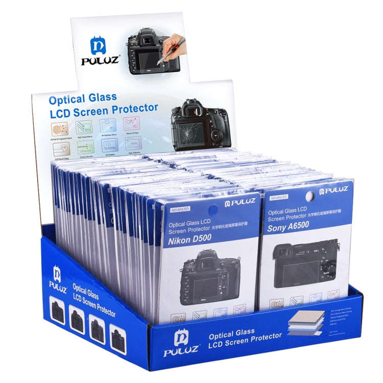 60 PCS PULUZ 2.5D Curved Edge 9H Surface Hardness Tempered Glass Screen Protector Kits for Canon ...