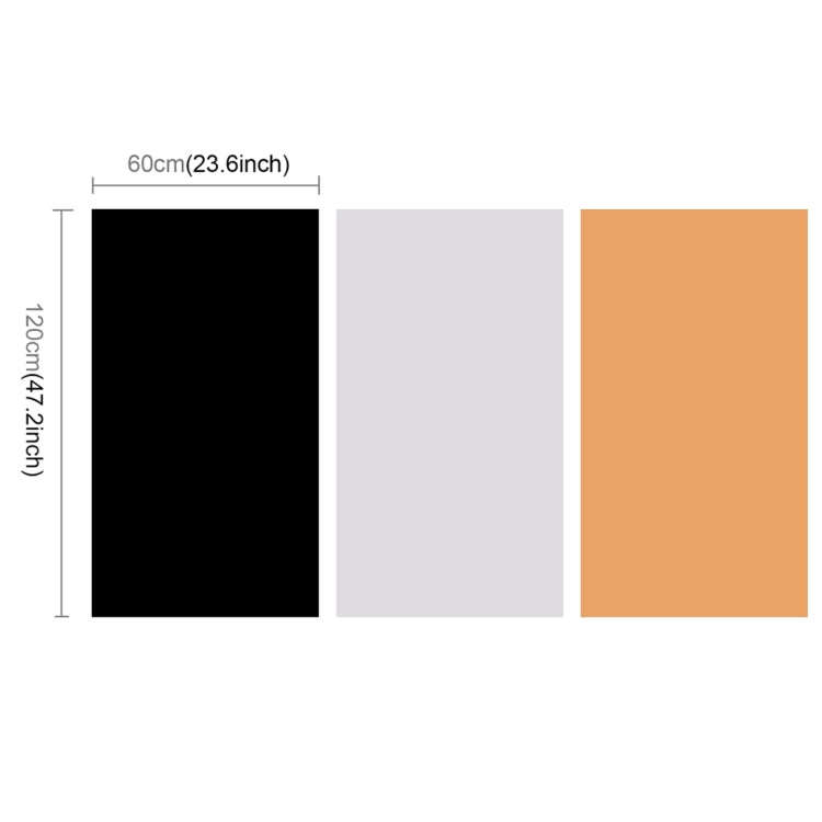3 PCS PULUZ Photography Background PVC Paper Kits for Studio Tent Box, 3 Colors (Black, White,Yel...
