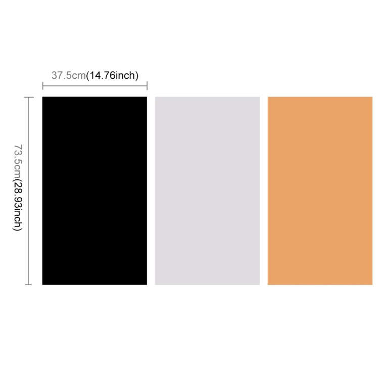 PULUZ Photography Background PVC Paper Kits for Studio Tent Box, 3 Colors (Black, White,Yellow), ...