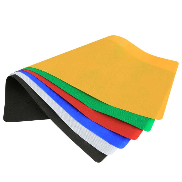 6 PCS PULUZ Collapsible Photography Studio Background, 6 Colors (Black, White, Red, Blue, Orange,...