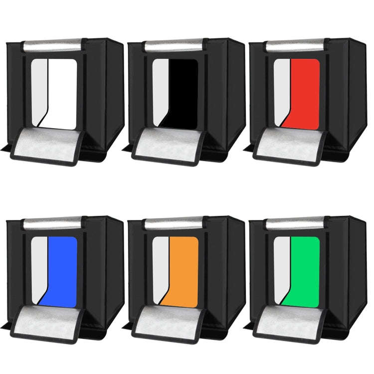 6 PCS PULUZ Collapsible Photography Studio Background, 6 Colors (Black, White, Red, Blue, Orange,...