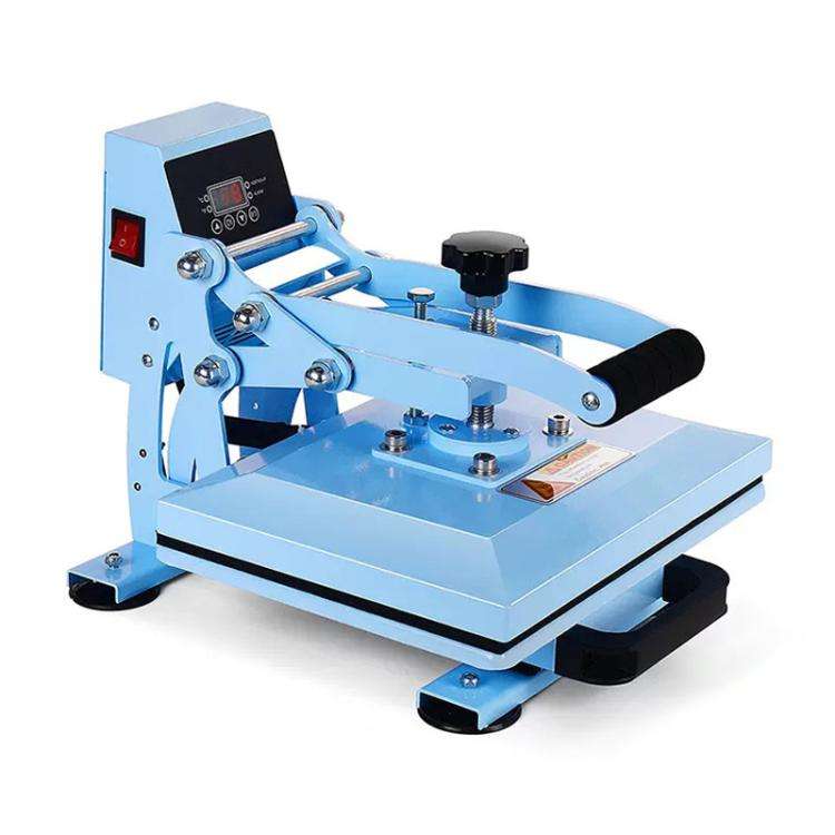 Hand Stamping Machine T-Shirt Clothes Heat Transfer, Size: 23x30cm, EU Plug (Blue)