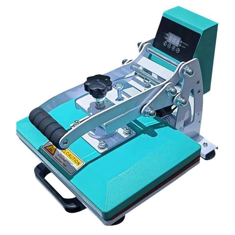 Hand Stamping Machine T-Shirt Clothes Heat Transfer, Size: 23x30cm, US Plug (Green)