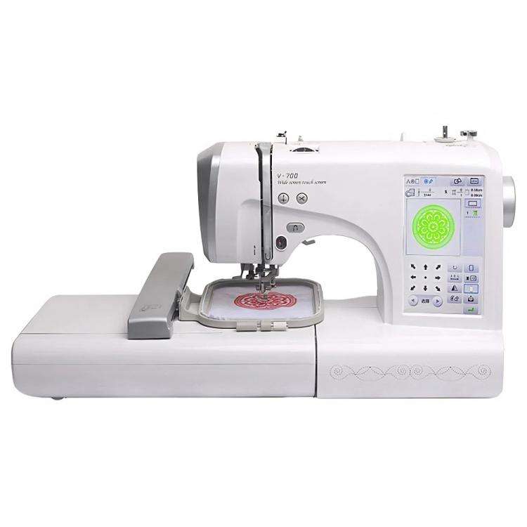 MRS-V700 Household Electric Embroidery Sewing Machine, EU Plug (White)