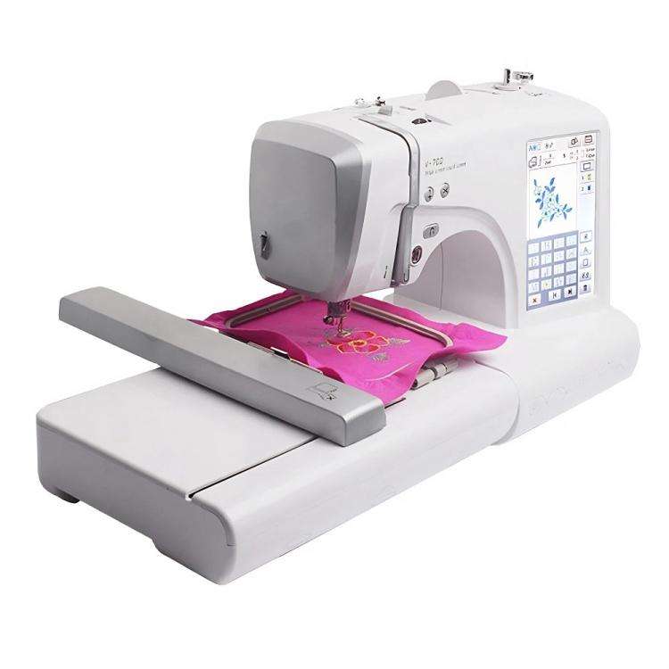 MRS-V700 Household Electric Embroidery Sewing Machine, EU Plug (White)