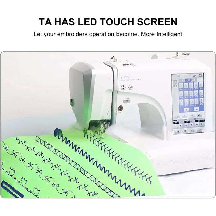 MRS-V700 Household Electric Embroidery Sewing Machine, EU Plug (White)