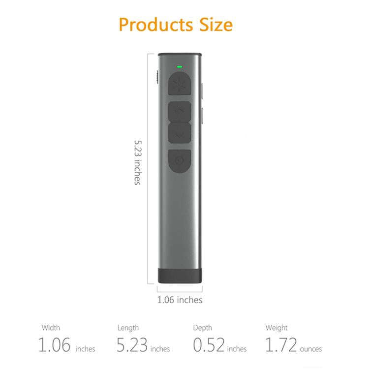 Doosl Dsit038 2.4GHz Wireless Presenter PowerPoint Clicker Representation Remote Control Green La...