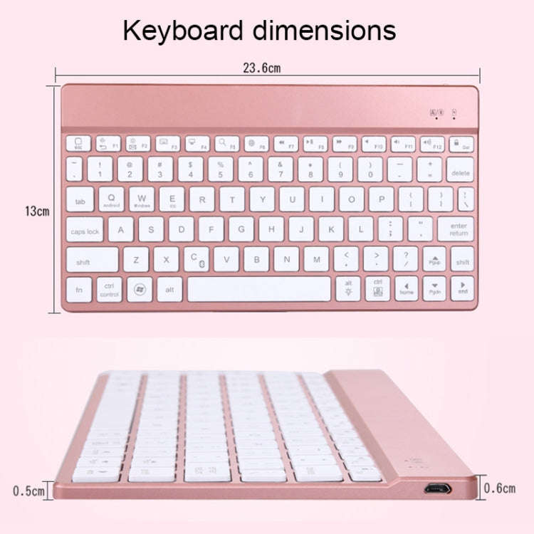 508A Detachable Bluetooth Keyboard + Horizontal Flip Leather Tablet Case with Holder & Colorful B...