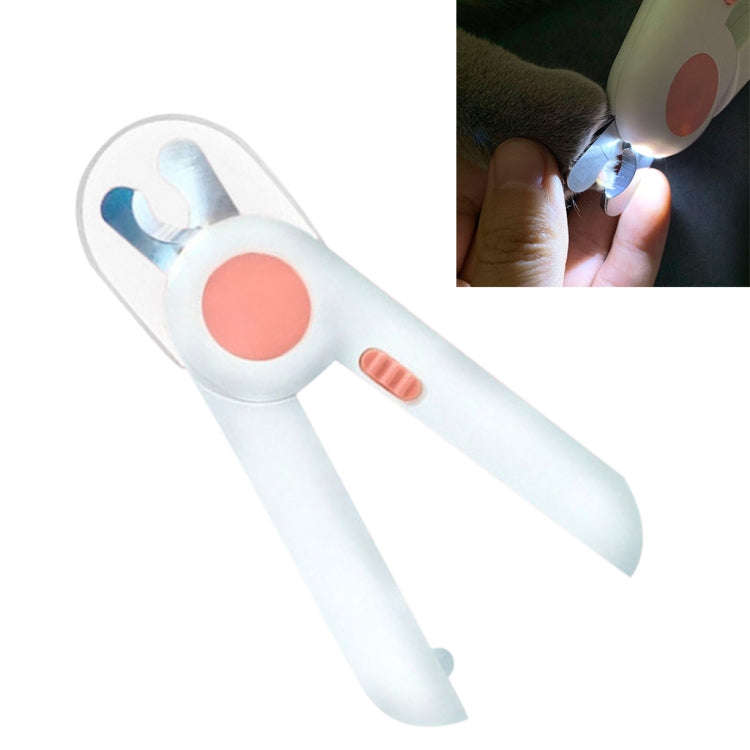Pet Cat and Dog LED Light Nail Clippers (Pink)