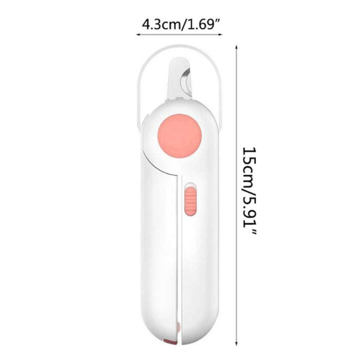 Pet Cat and Dog LED Light Nail Clippers (Pink)
