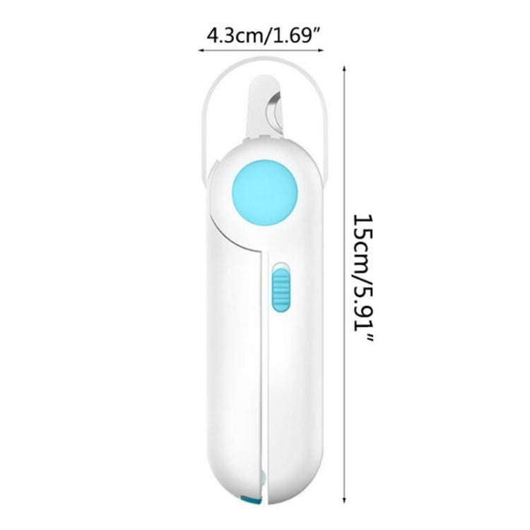 Pet Cat and Dog LED Light Nail Clippers (Blue)