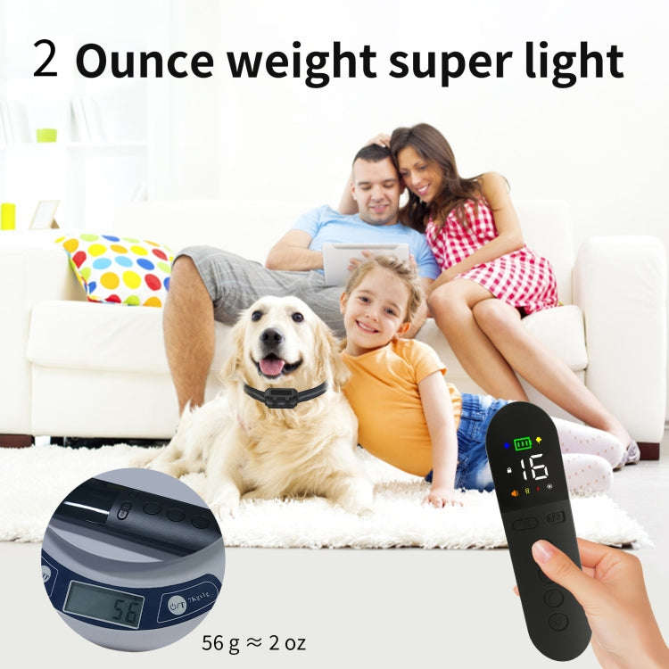 T15 Pet Training Electronic Collar Waterproof Vibration Shock Dog Trainer(Black)