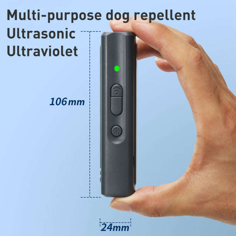 N11 Ultrasonic Dog Repeller with UV Flashlight (Black)