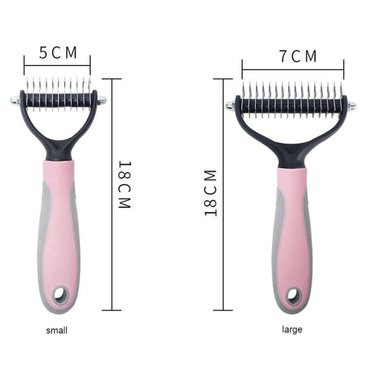 Pet Comb Beauty Cleaning Supplies Dog Stainless Steel Dog Comb, Size: 18x7cm (Blue)