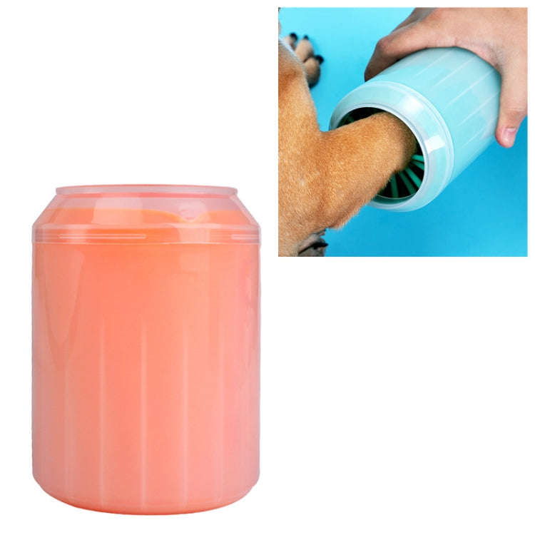 Pet Cat Dog Foot Clean Cup Cleaning Tool Silicone Washing Cup, Size: Small (Orange)