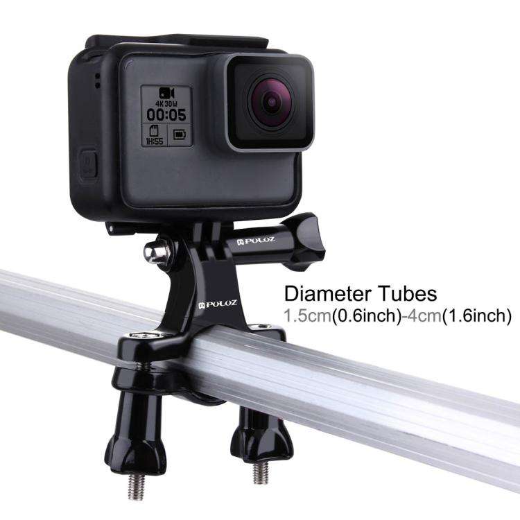 PULUZ Universal Bike Motorcycle Handlebar Mount with Screw for PULUZ Action Sports Cameras Jaws F...