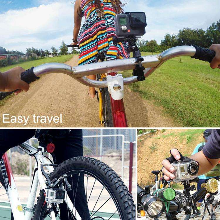 PULUZ Universal Bike Motorcycle Handlebar Mount with Screw for PULUZ Action Sports Cameras Jaws F...