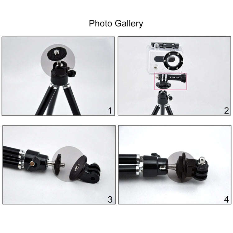 PULUZ Camera Tripod Mount Adapter for PULUZ Action Sports Cameras Jaws Flex Clamp Mount for GoPro...