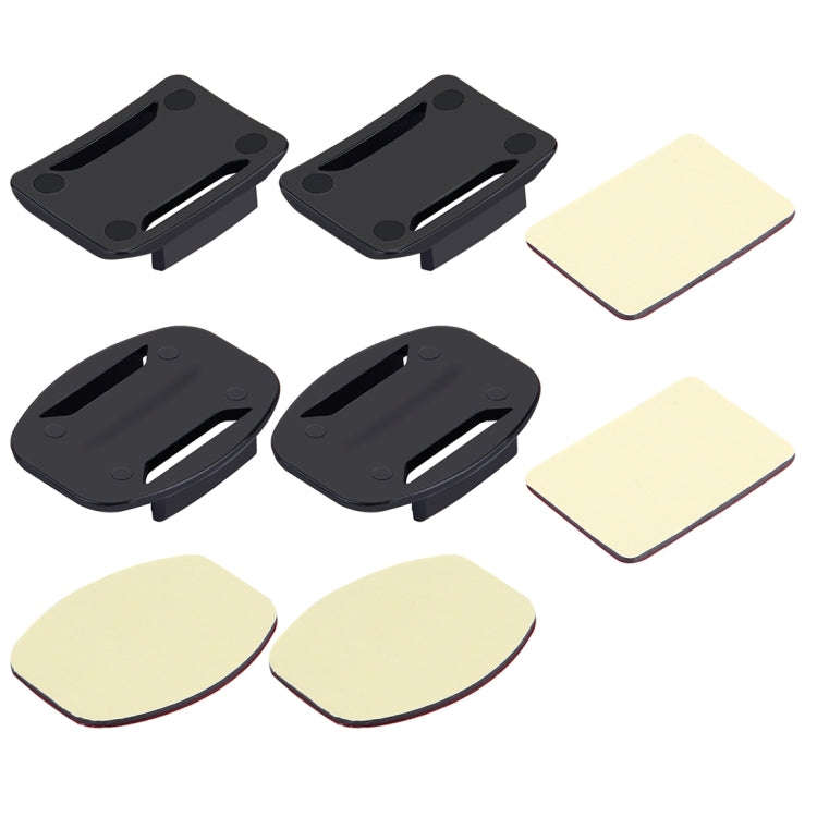 PULUZ 2 PCS Curved Surface Mounts + 2 PCS Flat Surface Mounts + 4 PCS Adhesive Mount Stickers for...