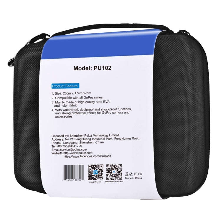 PULUZ Waterproof Carrying and Travel Case for for GoPro, Insta360, DJI and Other Action Cameras A...