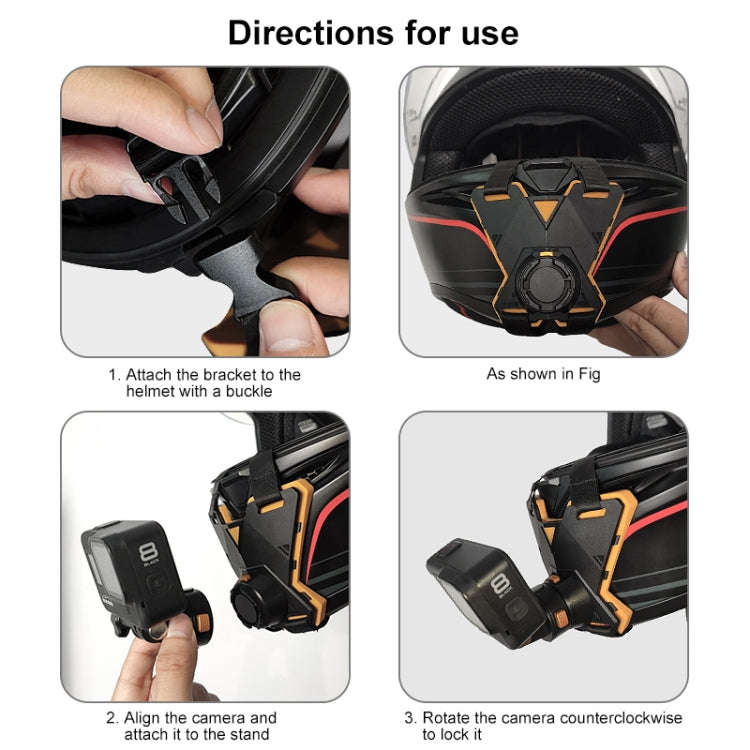 PULUZ Magnetic Quick Release Motorcycle Helmet Chin Strap Mount (Black)
