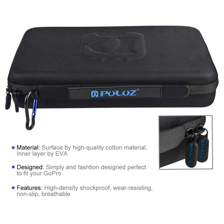 PULUZ Waterproof Carrying and Travel Case for GoPro, Insta360, DJI and Other Action Cameras Acces...