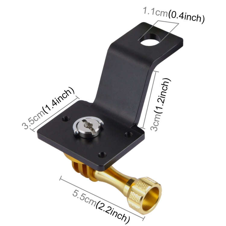 PULUZ Aluminum Alloy Motorcycle Fixed Holder Mount with Tripod Adapter & Screw for GoPro, Insta36...