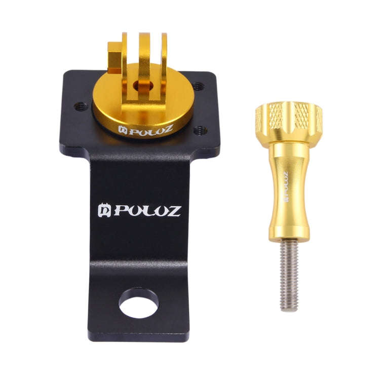 PULUZ Aluminum Alloy Motorcycle Fixed Holder Mount with Tripod Adapter & Screw for GoPro, Insta36...