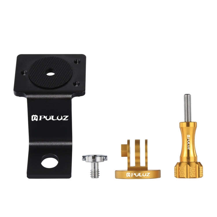 PULUZ Aluminum Alloy Motorcycle Fixed Holder Mount with Tripod Adapter & Screw for GoPro, Insta36...