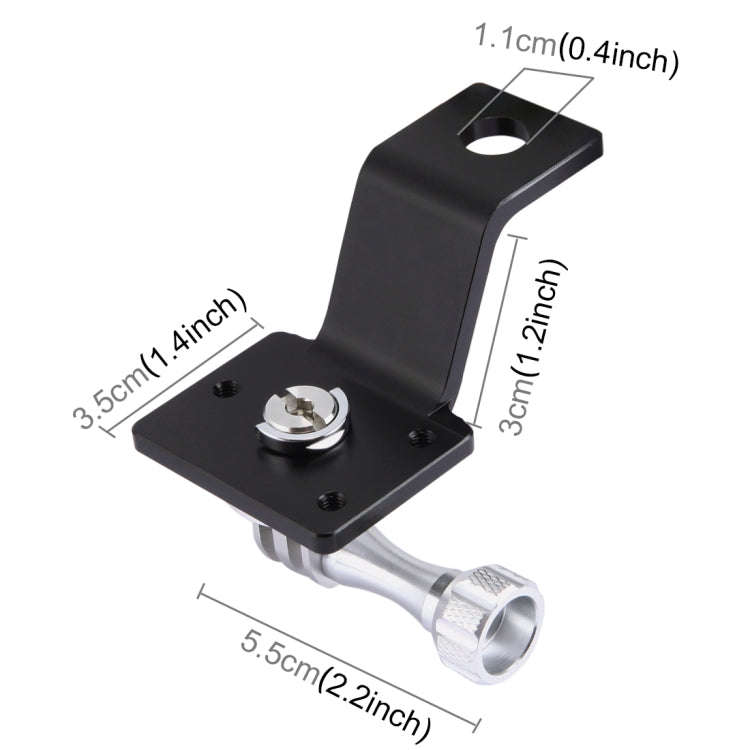 PULUZ Aluminum Alloy Motorcycle Fixed Holder Mount with Tripod Adapter & Screw for GoPro, Insta36...